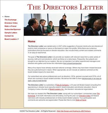 The Directors Letter The Directors Letter - TheDirectorsLetter.com