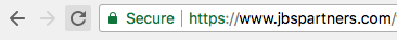 Google Chrome Secure Padlock indicates HTTPS